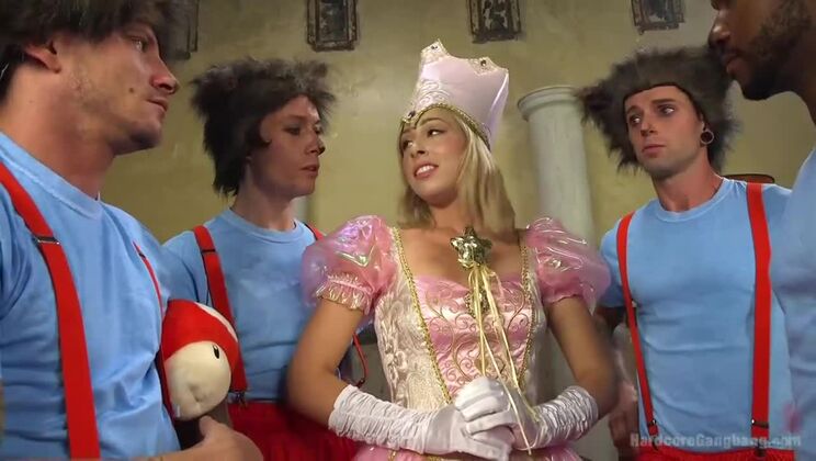 [HardcoreGangbang] - Stockinged Princess Peach Fucked by the Kingdom - Gage Sin - Zoey Monroe - John Johnson - Mr Pete - Owen Gray - Mark Wood
