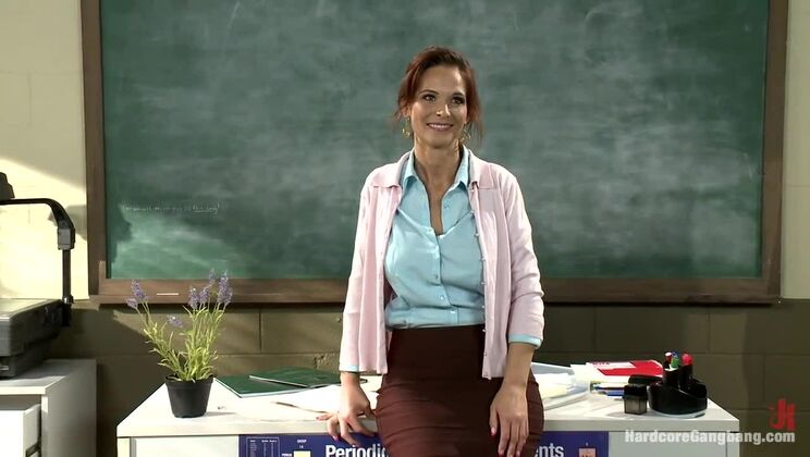[HardcoreGangbang] - Syren Demer's Hot Teacher Fantasy: Gangbanged by Students! - Bill Bailey - James Deen - Dane Cross - Syren Demer - Aaron Wilcoxxx - Astral Dust