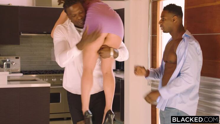 [BLACKED] - The Hairy Interracial Threesome: What If? - Lily Love - Jax Slayher - Louie Smalls