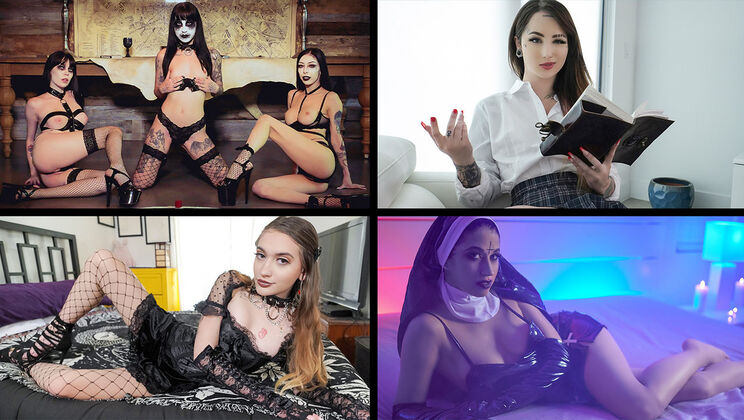 [TeamSkeetSelects] - Girls of Goth - Alex Coal - Jewelz Blu - Harlowe Blue - Val Steele