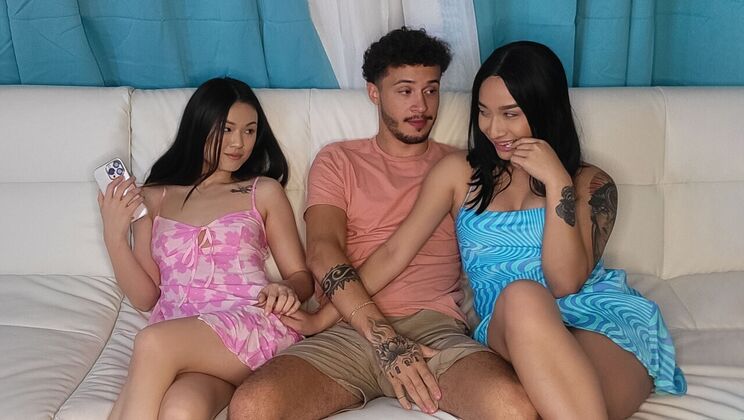 [TeensLoveHugeCocks] - Apollo's Asian Threesome Extravaganza with Lulu and Avery