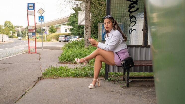 [PublicAgent] - Tattooed Latina Takes on European Sausage - Martin Gun - Ariana Van X
