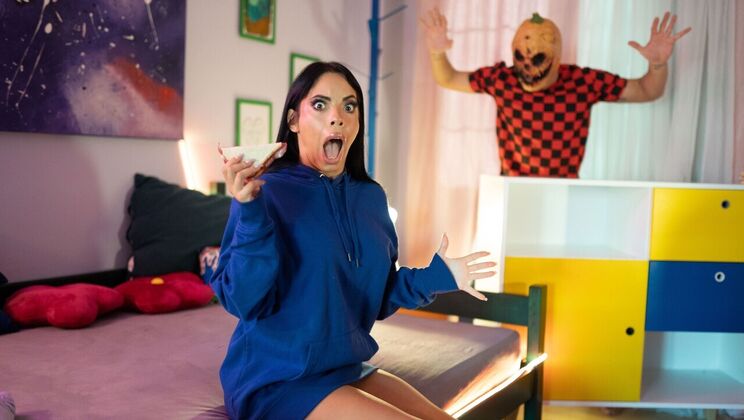 [FakeHubOriginals] - Megan Fiore's Halloween Surprise: A Big Cock and Blowjob - Max Dior - Megan Fiore