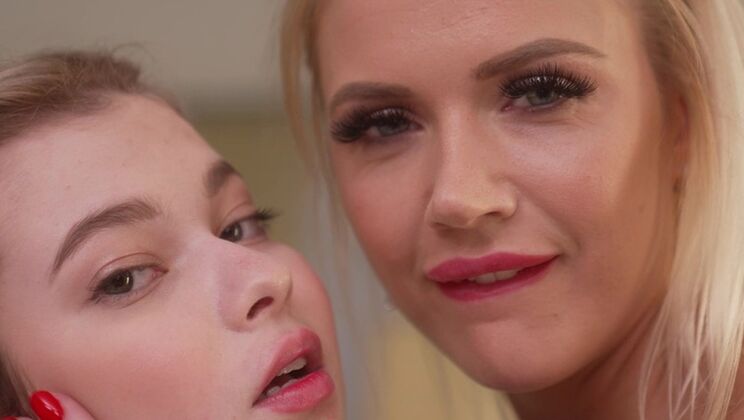 Stepmom Seduces Daughter into Hot Group Action