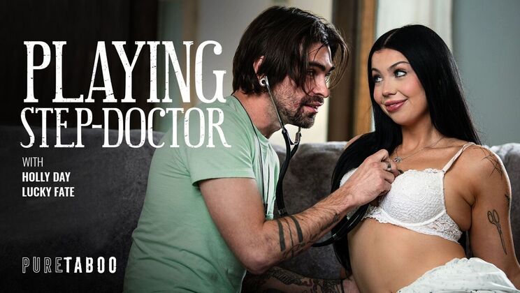 [PureTaboo] - Blonde Doctor Fucks His Naughty Stepsister - Lucky Fate - Holly Day