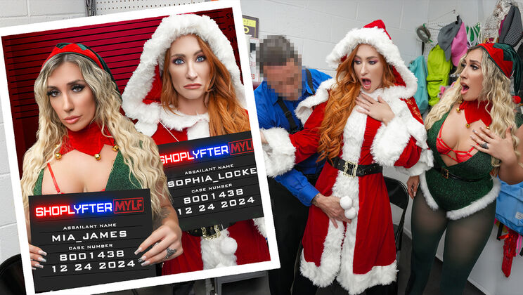 Gagging and Facial Fun with Ho Ho Holiday Thieves