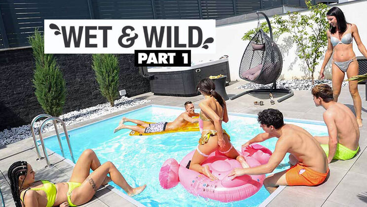 Pool Sex with Mini MitziX and Friends