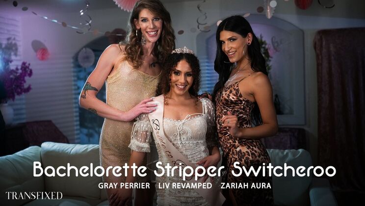 Bachelorette Party Swap: Brunette and Latina Take Big Cock